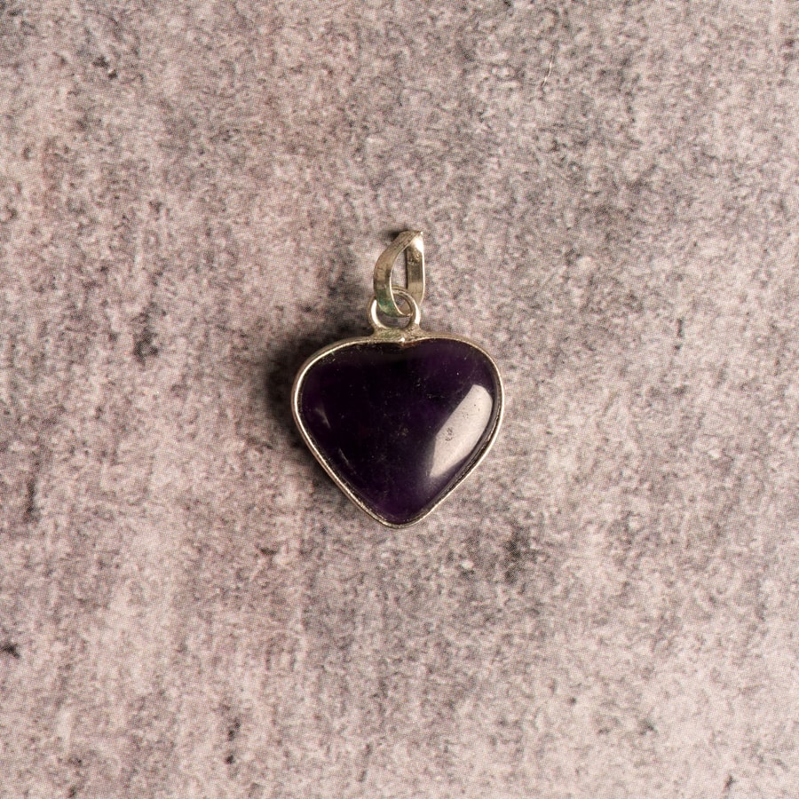 Amethyst Heart Shaped Pendant